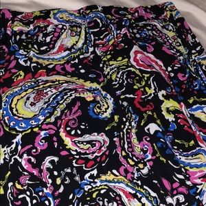 Paisley print bell bottom pants